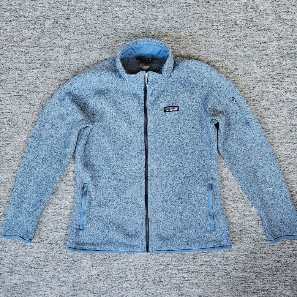 Patagonia Women's Large Better Sweater Full Zip Fleece Jacket Blue Hiking 25543